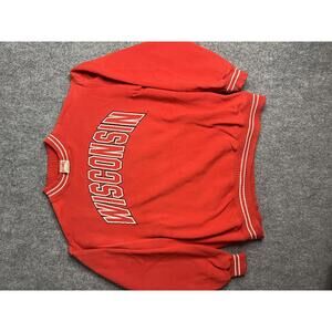Vintage Nutmeg Wisconsin Red Sweatshirt Size Large